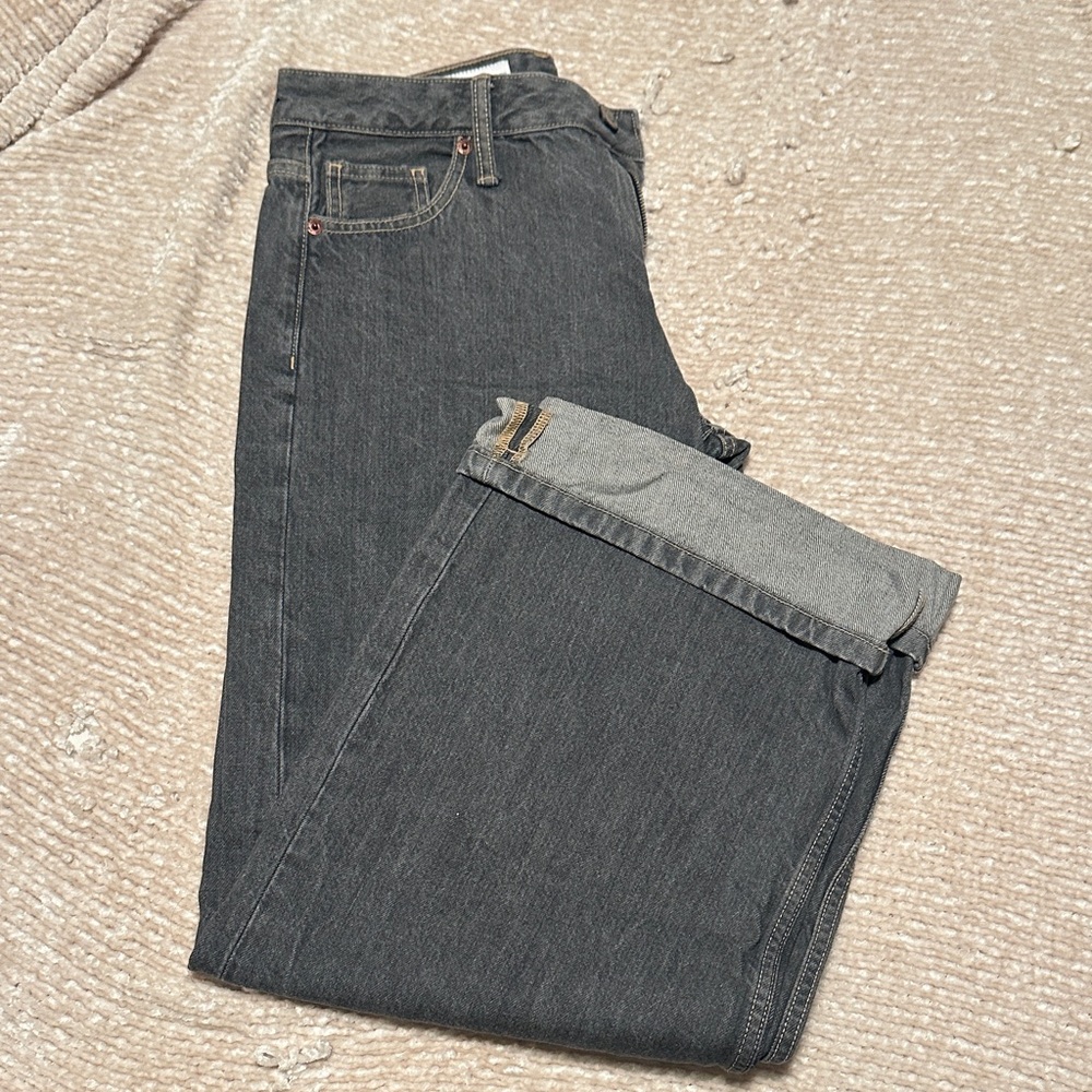 Zara Men's Dark Gray Straight Jeans